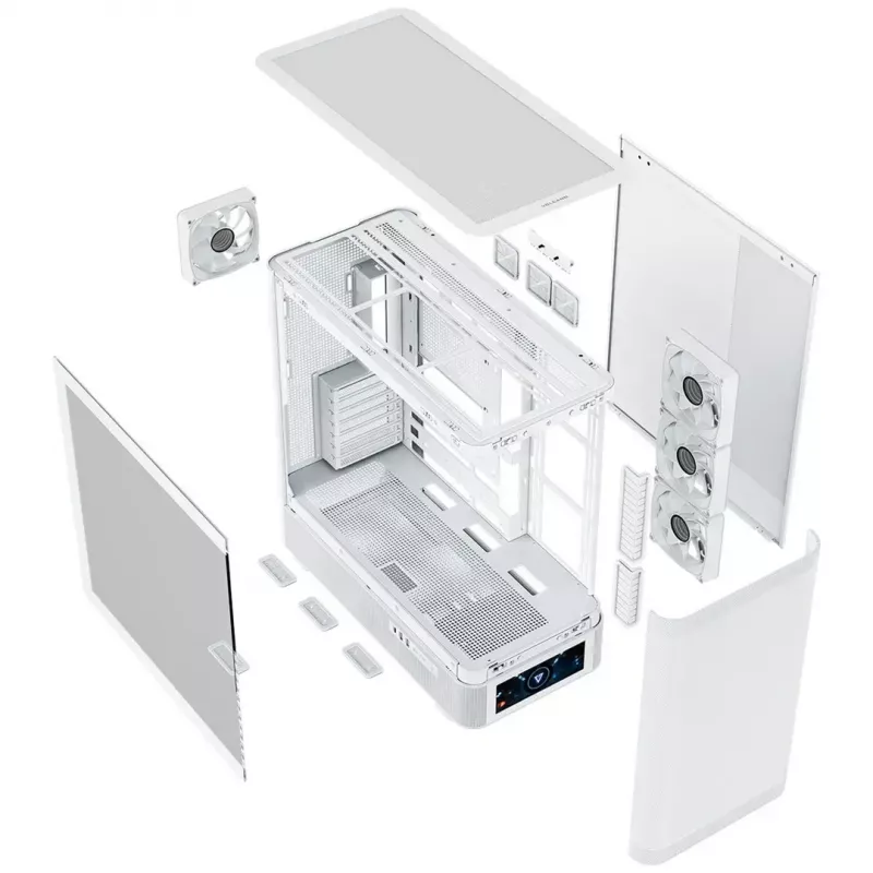 Computerbehuizing MODECOM VOLCANO AQ500 ARGB MIDI wit
