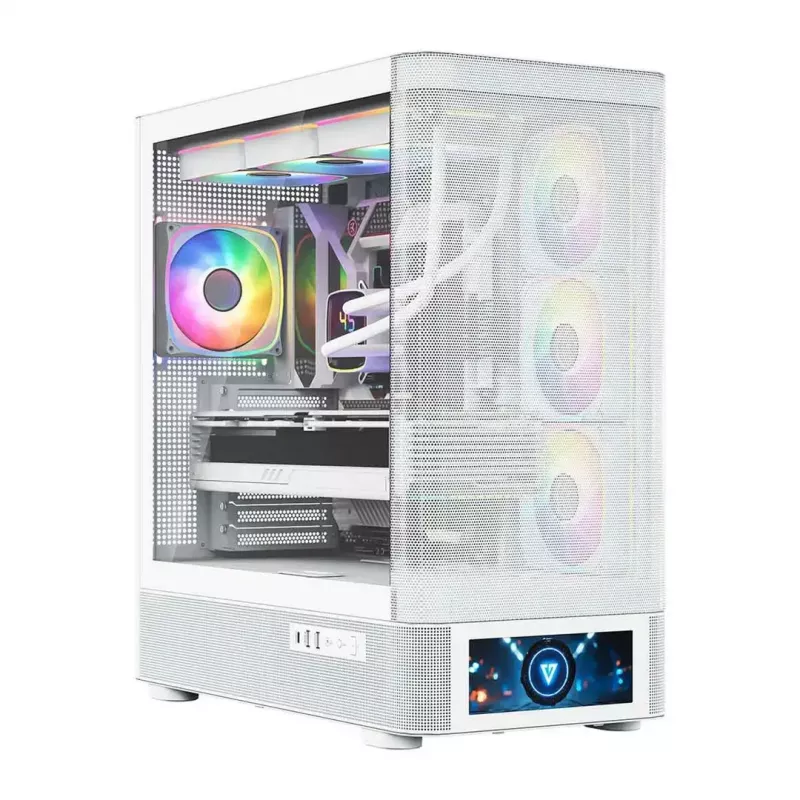 Computerbehuizing MODECOM VOLCANO AQ500 ARGB MIDI wit