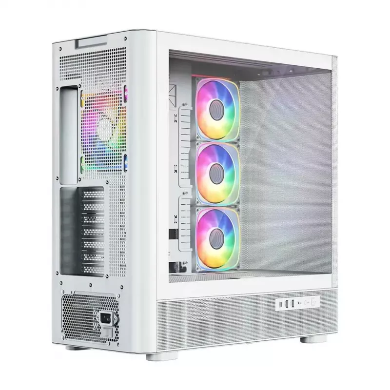Computerbehuizing MODECOM VOLCANO AQ500 ARGB MIDI wit