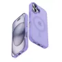 Crong Hybrid Matte Magnetic MagSafe-hoes voor iPhone 17 — doorschijnend lavendel, PC+TPU