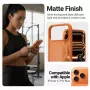 Crong Hybrid Matte Magnetic MagSafe-hoes voor iPhone 17 Pro Max – PC+TPU, doorschijnend oranje