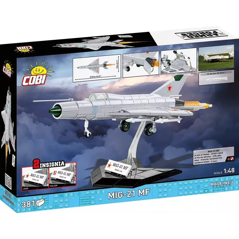 Constructieblokken Cobi MiG-21 MF 381-blokkenset – speelgoedmodel om te bouwen