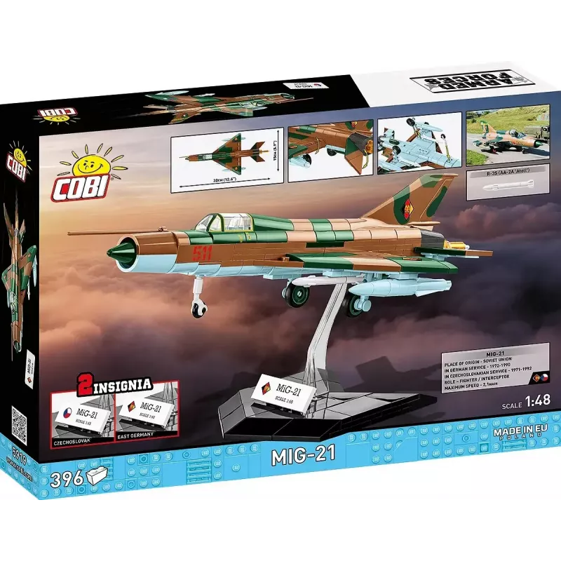Cobi MiG-21 modelbouwpakket 396 onderdelen – Cobi Blocks constructieset