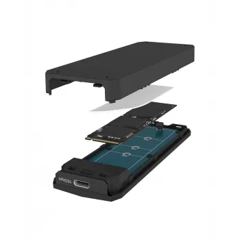 ICY BOX M.2 NVMe SSD-behuizing met USB 3.2 Gen 2 Type-C en RGB-verlichting