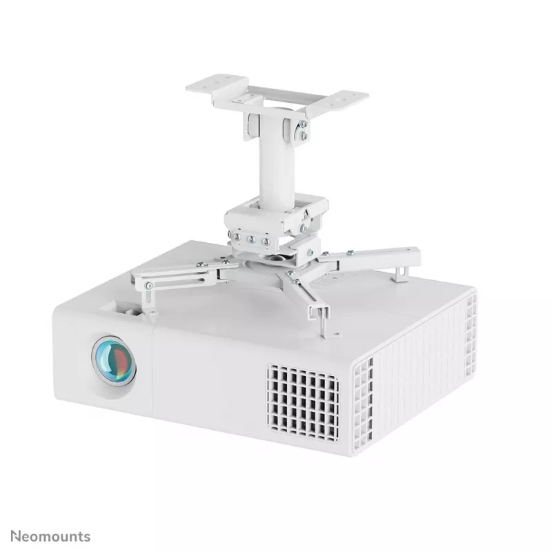 Plafondprojectorhouder Neomounts CL25-530WH1 — volledig beweegbaar, max. belasting 45 kg, hoogte 25,5 cm, wit