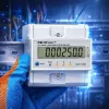 Driefasige energiemeter QOLTEC 50980 — 400 V, 100 A met reset