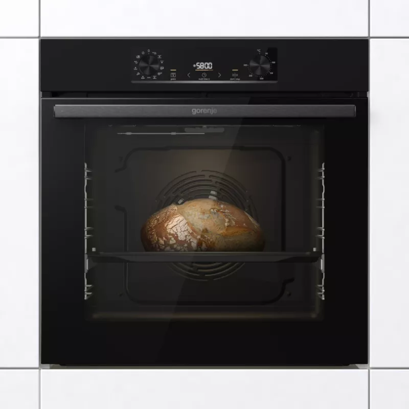 Gorenje elektrische oven BOS6737E06B RAL9005, groot, elektrisch, 77 l, 77 l, 2300 W, 300 °C