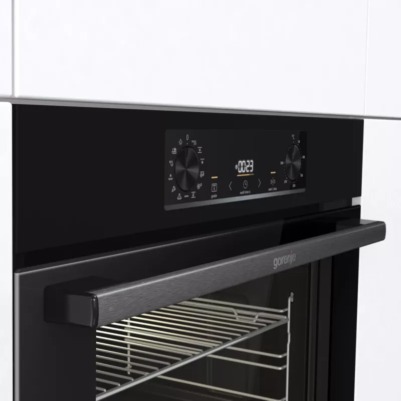 Gorenje elektrische oven BOS6737E06B RAL9005, groot, elektrisch, 77 l, 77 l, 2300 W, 300 °C