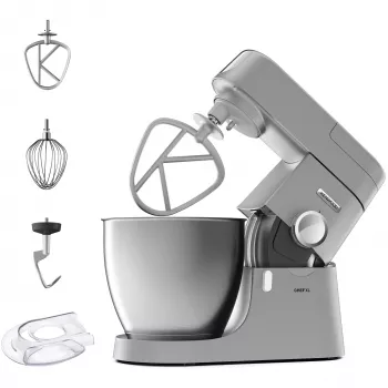 Staafmixer Kenwood Chef XL KVL4110S – 1200 W, 6,7 L RVS-kom, planetaire menger, mixer, zilver