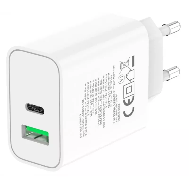 Techly IPW-USB-30WACG mobiele oplader universeel wit AC snelladen binnen