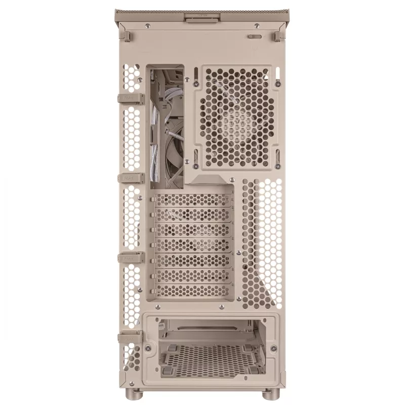 Pc-behuizing ASUS ProArt PA401 Wood Edition beige — mid-tower, frontpaneel van metaal