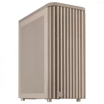 Pc-behuizing ASUS ProArt PA401 Wood Mesh PWM beige — ATX, hout, 2×160 mm front, 1×120 mm achter, 2×3,5-inch + 2×2,5-inch bays