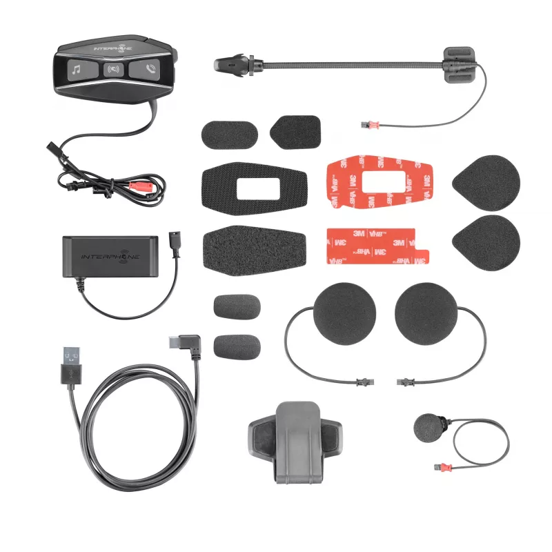 Interphone U-COM 16, 1600 m, A2DP, AVRCP, zwart, waterdicht, IP67, 8 h