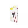 USB-A-naar-USB-C-kabel Baseus Cafule — USB 2.0 A→C, QC3.0-laadondersteuning, nylon gevlochten, rood