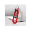USB-A-naar-USB-C-kabel Baseus Cafule — USB 2.0 A→C, QC3.0-laadondersteuning, nylon gevlochten, rood