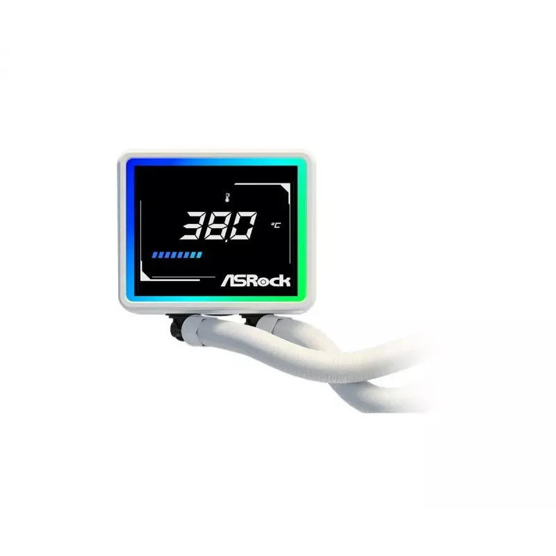 ASROCK Challenger 360 Digital ARGB wit — 360mm CPU-vloeistofkoeler, digitale ARGB-verlichting, witte afwerking