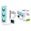 ASROCK Challenger 360 Digital ARGB wit — 360mm CPU-vloeistofkoeler, digitale ARGB-verlichting, witte afwerking
