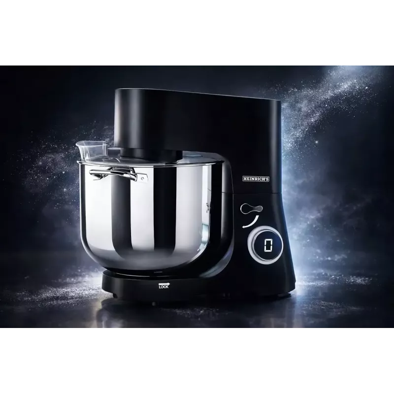 Keukenmachine HEINRICH'S HKM 8150 — multifunctionele keukenmachine voor op het aanrecht, zwart