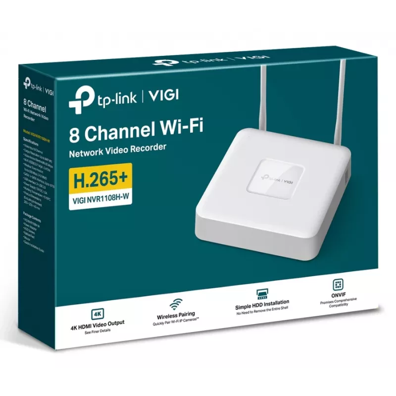 TP-Link VIGI NVR1108H-W netwerk-videorecorder 8 kanalen 4K