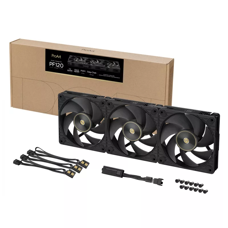 ASUS ProArt PF120 ventilator PWM zwart 3in1 computerbehuizing 12 cm 3 stuks