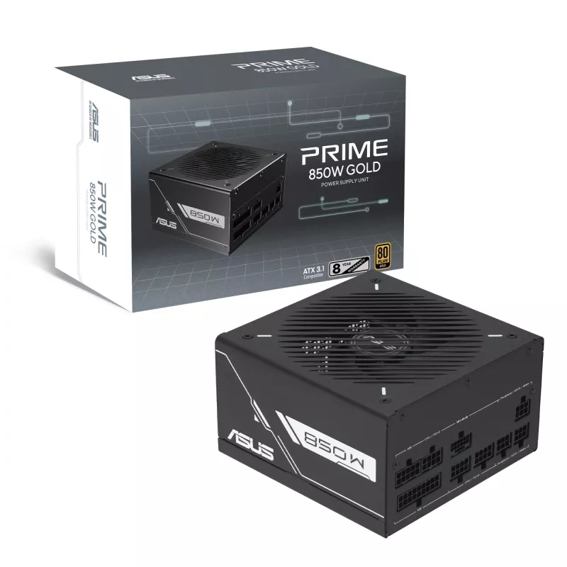 Voeding ASUS Prime -850G 850W ATX 20+4-pin, 80 PLUS Gold, zwart