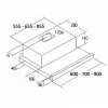 Half-inbouw afzuigkap (uitschuifbaar) CATA TF 2003 GBK, 600 mm, 340 m³/h, zwart