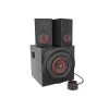 Luidsprekerset GENESIS Helium 610BT 2.1, 60 W RMS, Bluetooth, bedraad, rood/zwart, compacte subwoofer