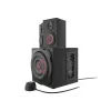 Luidsprekerset GENESIS Helium 610BT 2.1, 60 W RMS, Bluetooth, bedraad, rood/zwart, compacte subwoofer
