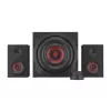 Luidsprekerset GENESIS Helium 610BT 2.1, 60 W RMS, Bluetooth, bedraad, rood/zwart, compacte subwoofer