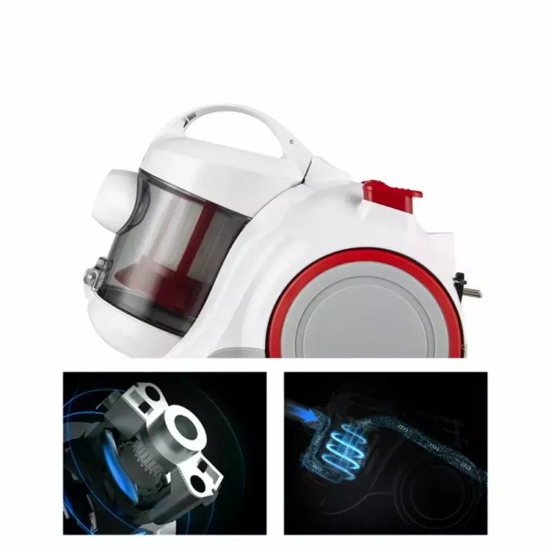 Zakloze stofzuiger Midea C5 MC01PLWH 700 W, 1,5 l stofreservoir, wit