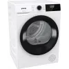 Gorenje droger DHNE82 BK040, vrijstaand, frontlader, warmtepomp, wit, knoppen, draaiknop, rechts
