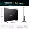 Hisense 75A6Q tv 190,5 cm (75 inch) 4K Ultra HD smart-tv Wi-Fi zwart