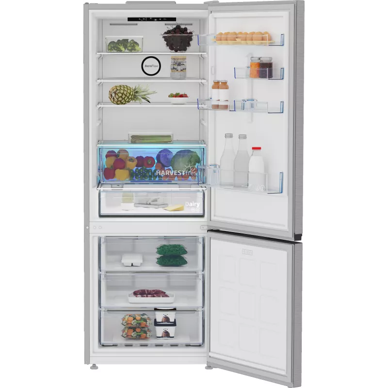 Beko B3RCNE564HXB koel-vriescombinatie vrijstaand 490 L zilver