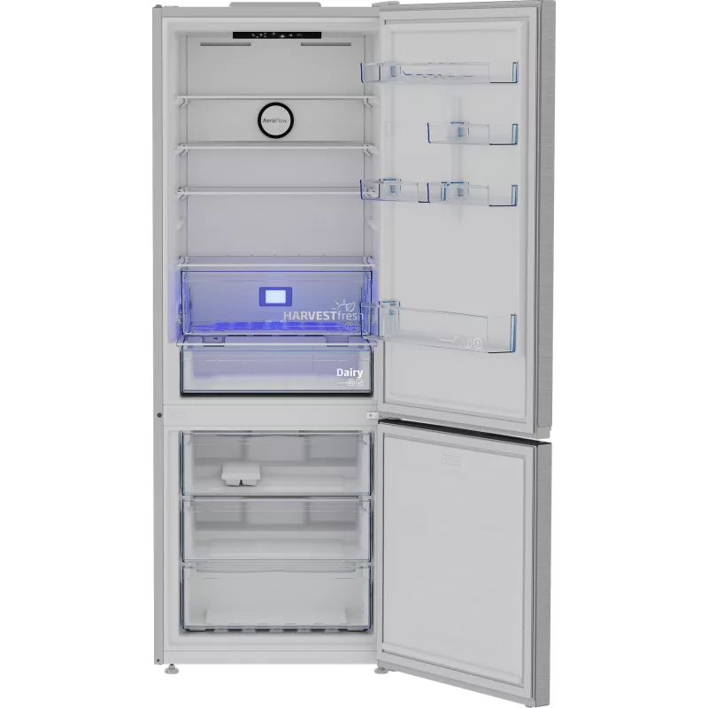 Beko B3RCNE564HXB koel-vriescombinatie vrijstaand 490 L zilver