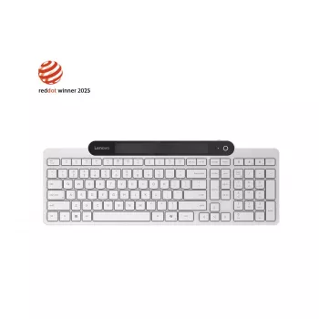 Draadloos Bluetooth-toetsenbord Lenovo 800 — US-Engels layout, zelfladend, wit