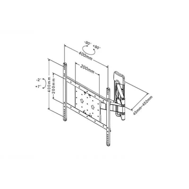 Multibrackets M VESA Flexarm Tilt & Turn III steun
