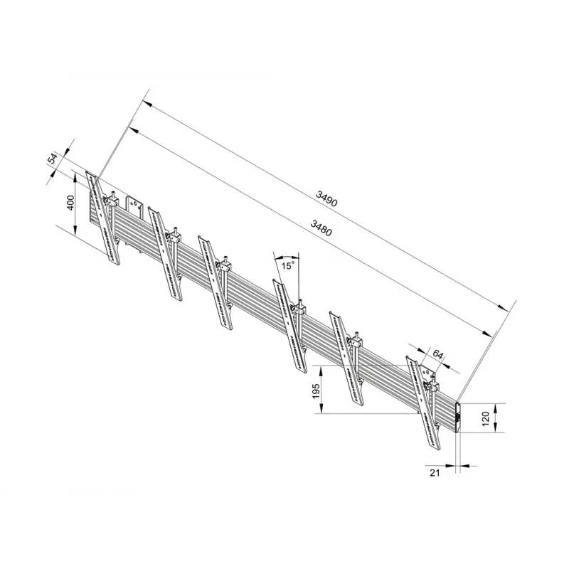 Wandsteun Multibrackets M Wallmount Pro MBW3U Tilt zwart