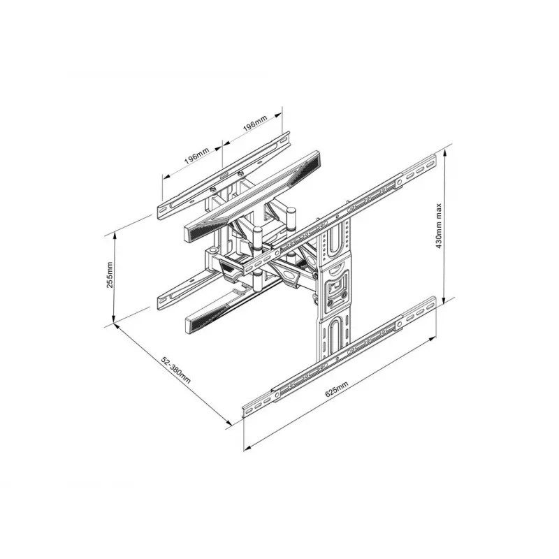 Full Motion dual monitorsteun Multibrackets M VESA Flexarm L