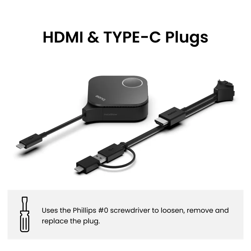 Draadloos presentatiesysteem BenQ InstaShow WDC15 HDMI desktop zwart