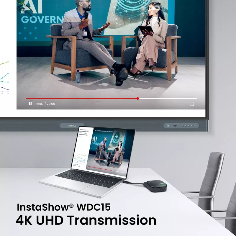 Draadloos presentatiesysteem BenQ InstaShow WDC15 HDMI desktop zwart