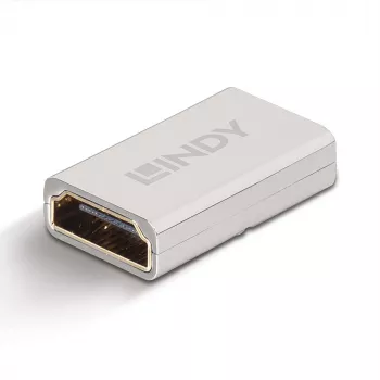 Lindy HDMI 2.1 bus-naar-bus koppelstuk, HDMI 2.1, HDMI 2.1, zilver