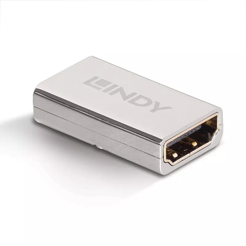 Lindy HDMI 2.1 bus-naar-bus koppelstuk, HDMI 2.1, HDMI 2.1, zilver