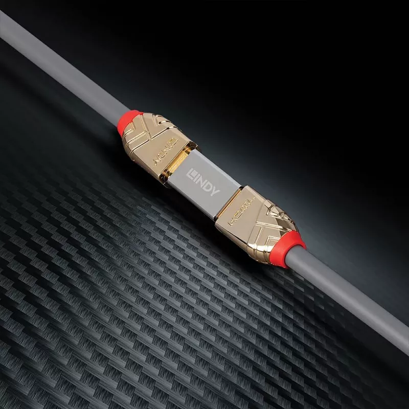 Lindy HDMI 2.1 bus-naar-bus koppelstuk, HDMI 2.1, HDMI 2.1, zilver