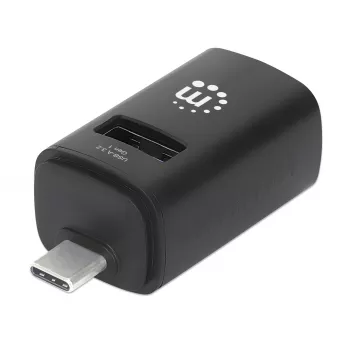 Manhattan USB-C 3-poorts hub, ULTRA COMPACT, 3x USB-A-poorten (1x 5 Gbps USB 3.2 Gen1 aka USB 3.0, 3 x 480 Mbps USB 2.0), USB-gevoed (geen externe voeding nodig)