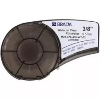 Zelfklevend printeretiket Brady 139748, polyester, 6,4 m × 0,953 mm, zwart op wit
