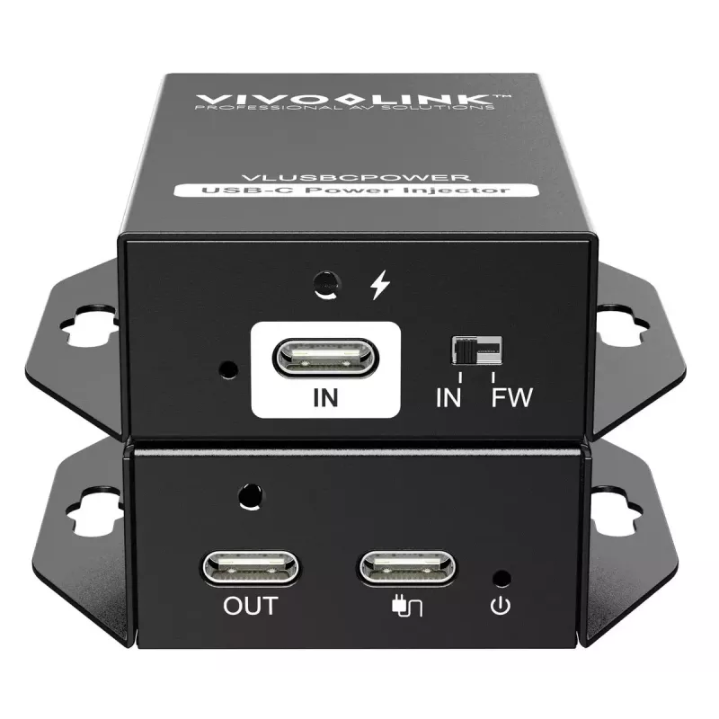 Besturingsprocessor VivoLink VLUSBCPOWER – stroomvoorzienings- en besturingsinterface voor USB-C-systemen