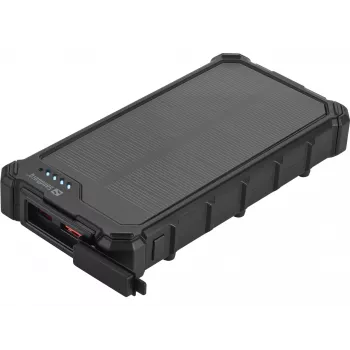 Sandberg Solar Powerbank CampLED 10000, 10000 mAh, Programmable Power Supply (PPS), 3,7 V, 15 W, zwart