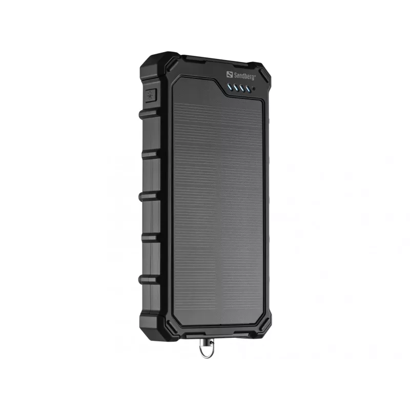 Sandberg Solar Powerbank CampLED 10000, 10000 mAh, Programmable Power Supply (PPS), 3,7 V, 15 W, zwart