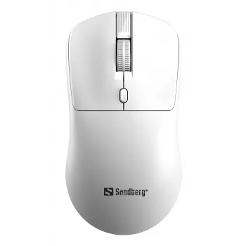 Sandberg draadloze muis Saver wit, voor beide handen, RF draadloos, 1600 DPI, wit