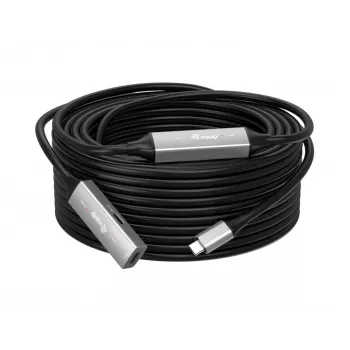 USB-C naar USB-C actieve verlengkabel EQUIP 10 m, USB 3.2 Gen 1 (5 Gbit/s), zwart